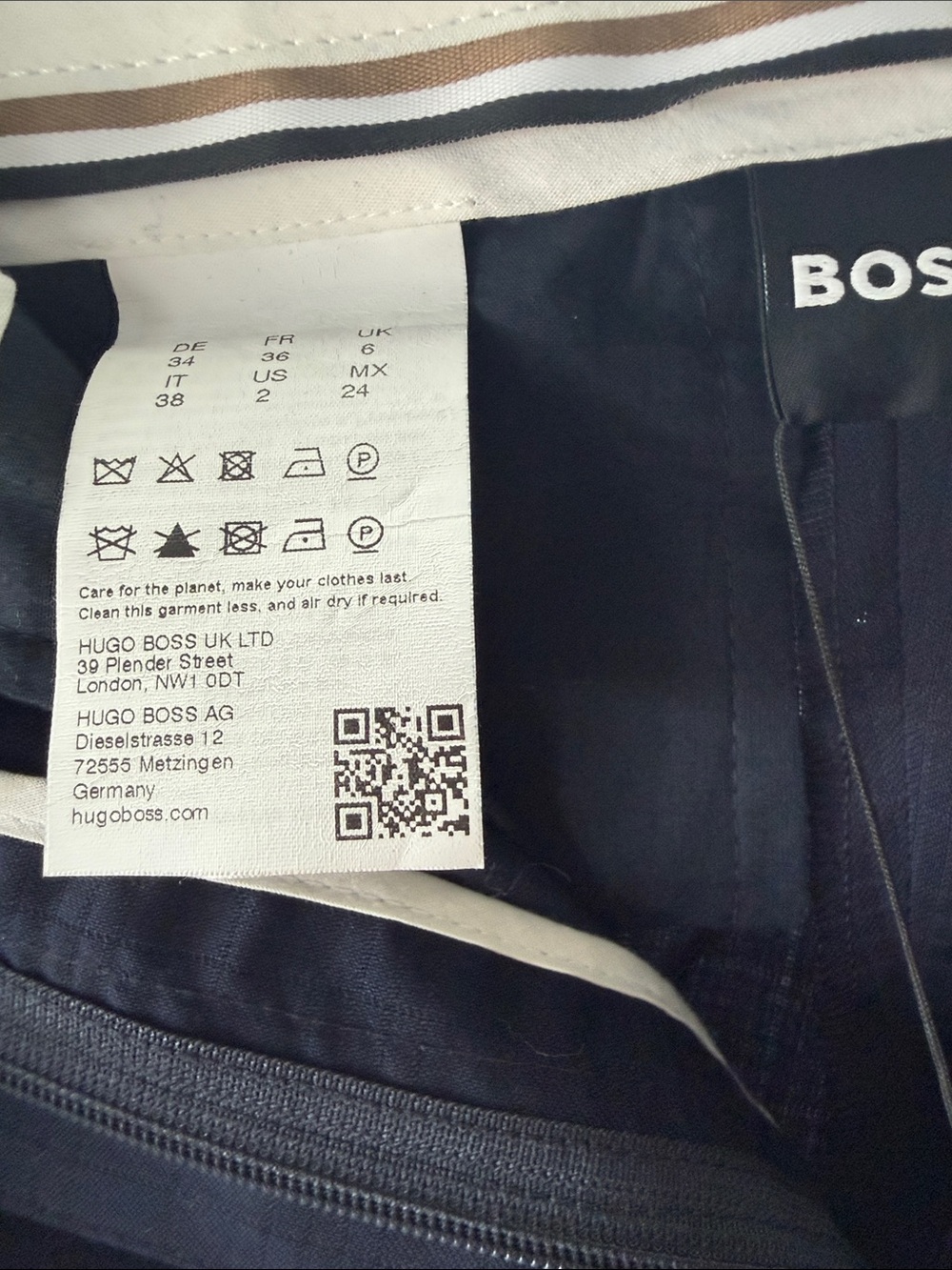NWT BOSS Women's Navy Straight-Leg Dress Pants - Picture 5 of 9
